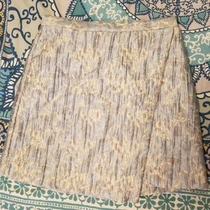 Iridescent blue and cream skirt